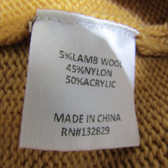 TULAROSA NWT Sweater Mini Dress L Off Shoulder Mustard Gold Cozy Minimalist - Picture 7 of 9